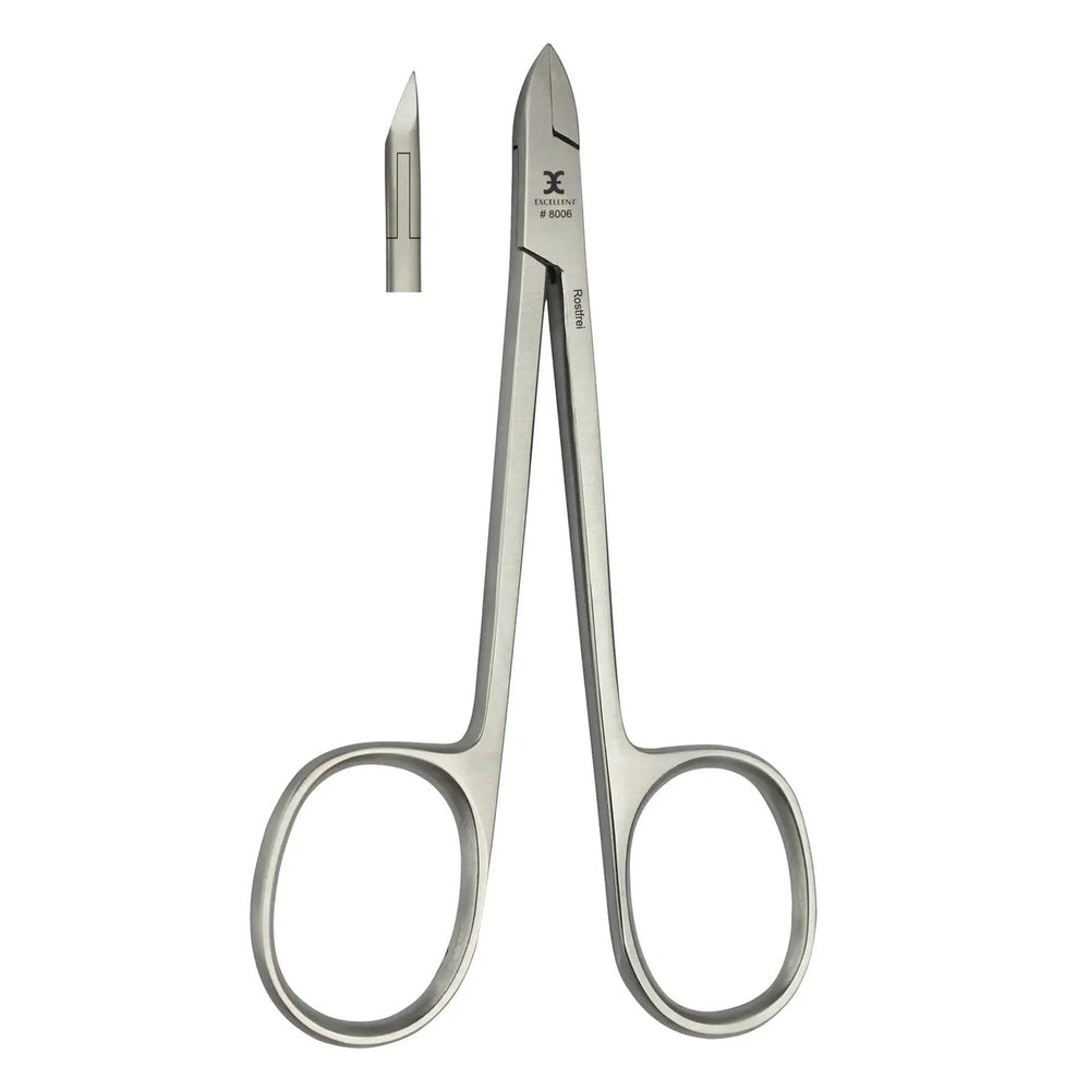 Pince à cuticules, lame droite avec poignée de ciseaux – Longueur 10 cm