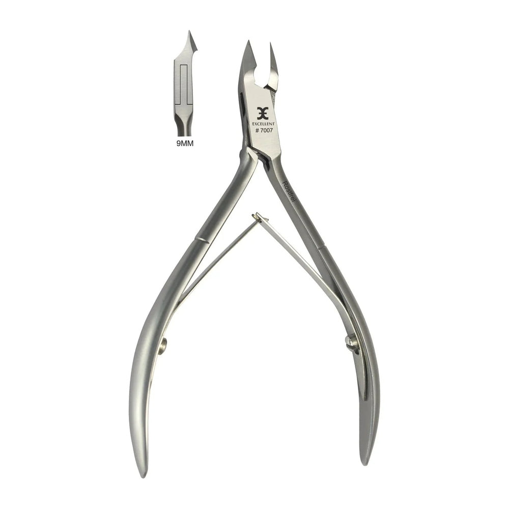 Cuticle nippers 11 cm, slim curved 9 mm blade