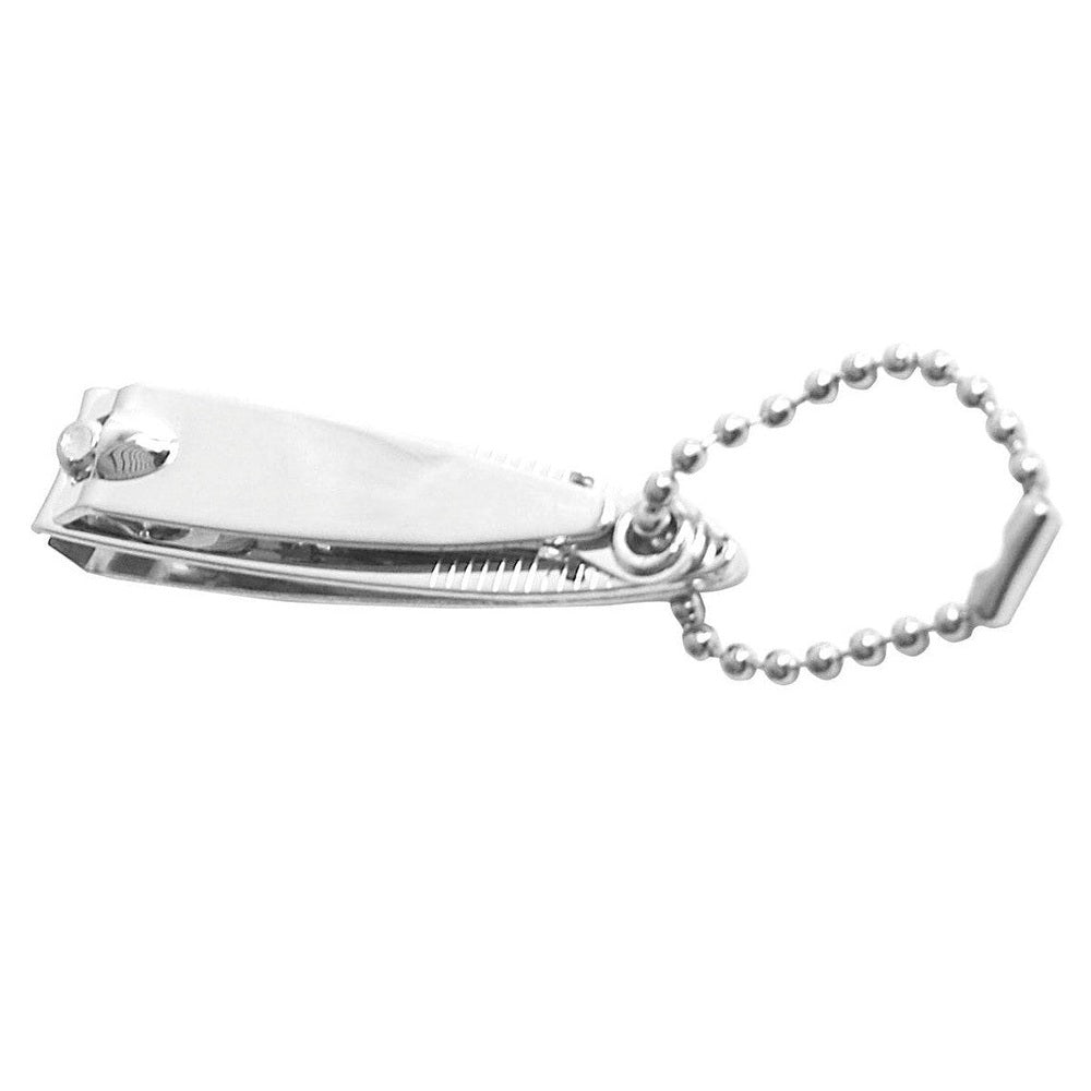 Nail clippers, high-gloss chrome-plated, with file/chain, 5 cm