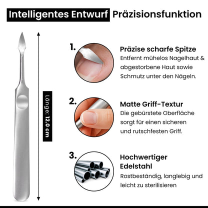 Removedor de cutículas de acero inoxidable para manicura y pedicura – vista 4