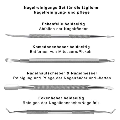 Kit de nettoyage des ongles 4 pièces – Soin des ongles