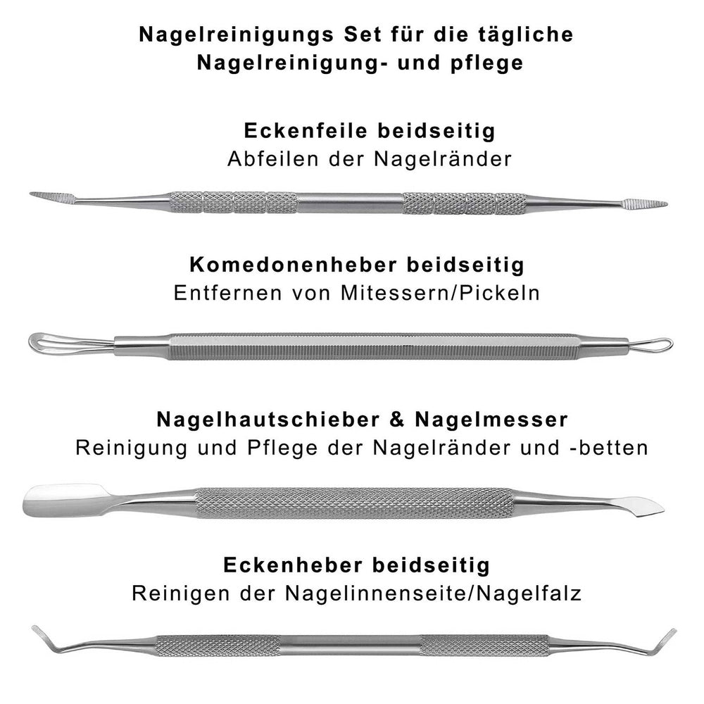 Kit de nettoyage des ongles 4 pièces – Acier inoxydable, vue 3