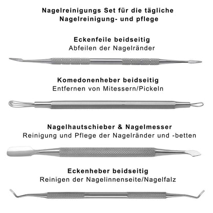 Kit de nettoyage des ongles 4 pièces – Acier inoxydable, vue 3