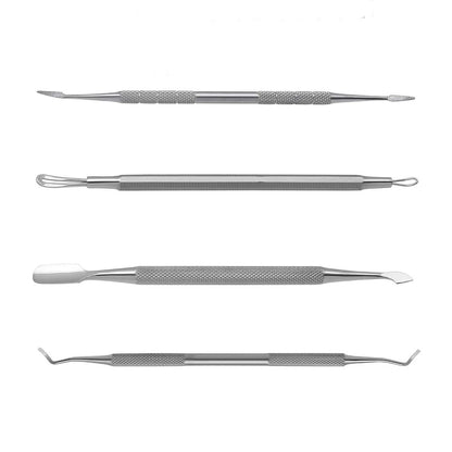 Kit de nettoyage des ongles 4 pièces – Acier inoxydable