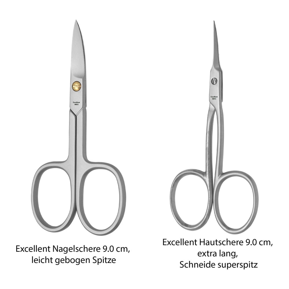 Excellent stainless steel nail scissors and cuticle scissors set for manicure and pedicure