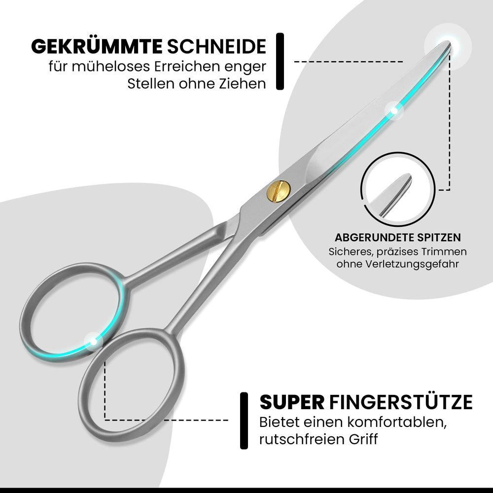 Neus- en oorhaarschaar 12 cm – ergonomische greepvorm