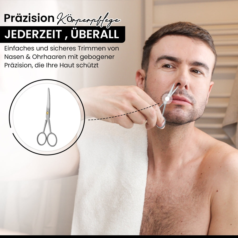 Neus- en oorhaarschaar 12 cm – gebogen snijkant, aanzicht 6