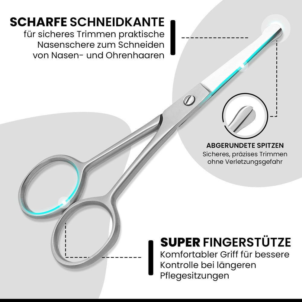 Ciseaux droits pour les poils du nez et des oreilles – Acier inoxydable, vue 5