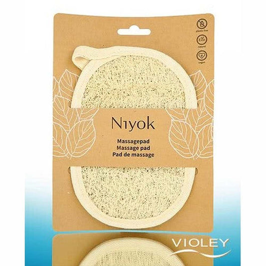 Niyok pad massaggiante ovale, luffa e cotone