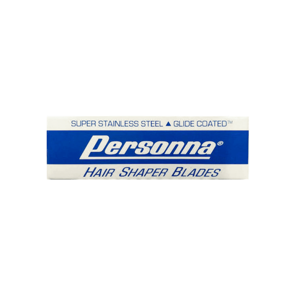 PERSONNA single-edge razor blades for the DOVO Shavette with green blade holder