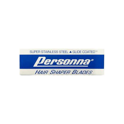PERSONNA single-edge razor blades for the DOVO Shavette with green blade holder
