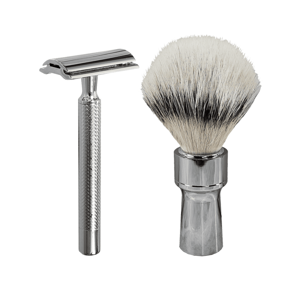 Dovo Primo I set safety razor en scheerkwast