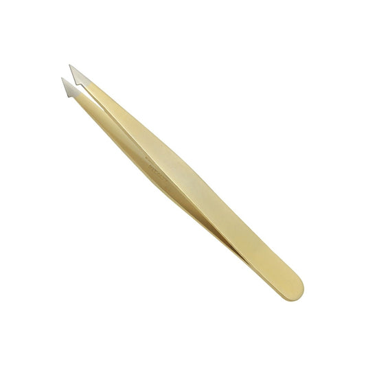 Pinzetta 9,5 cm, dorata, obliqua