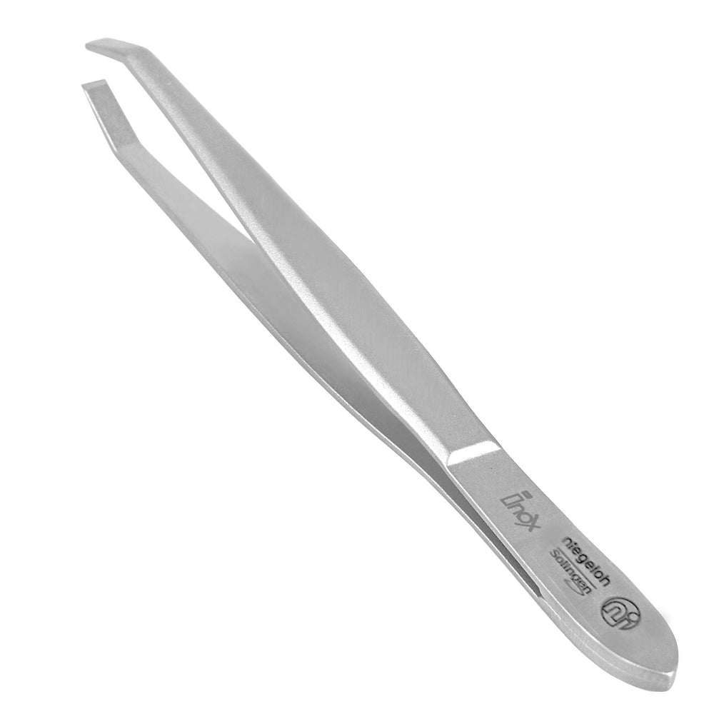 Pincet, gebogen, roestvrij, Inox, 9 cm