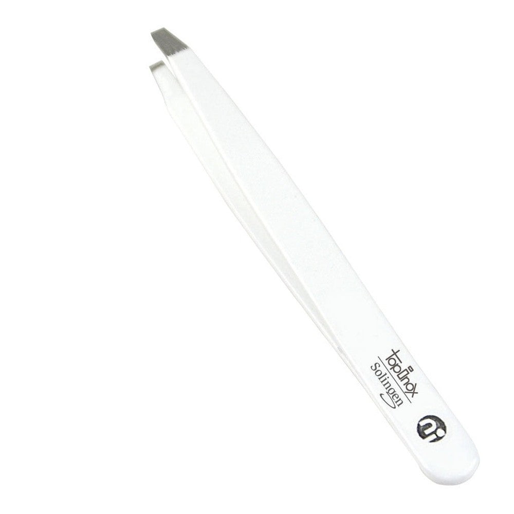 Pinzetta, curva, inossidabile, TopInox, bianca, 9 cm