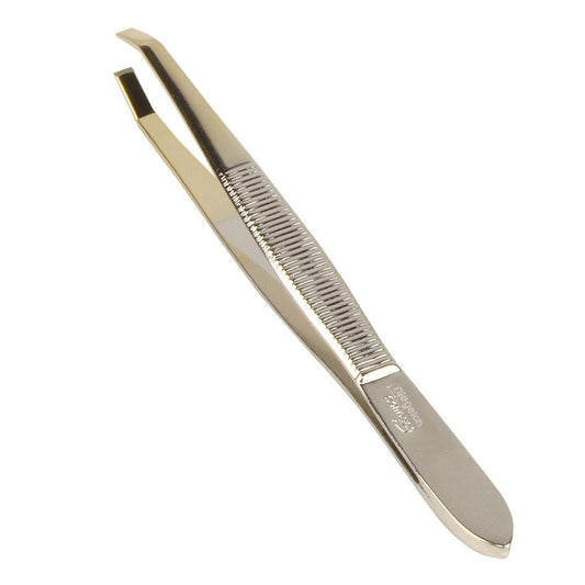 Pinza, curva, parcialmente dorada, 9 cm