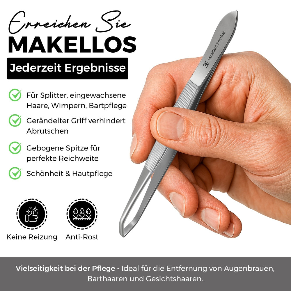 Pinzas rectas con punta angulada – Acero inoxidable, vista 5