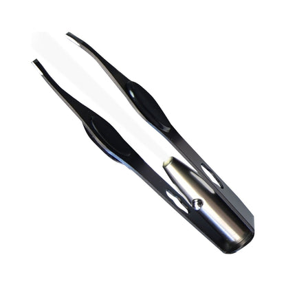 Slanted light tweezers with integrated LED lamp for plucking eyebrows – view 2