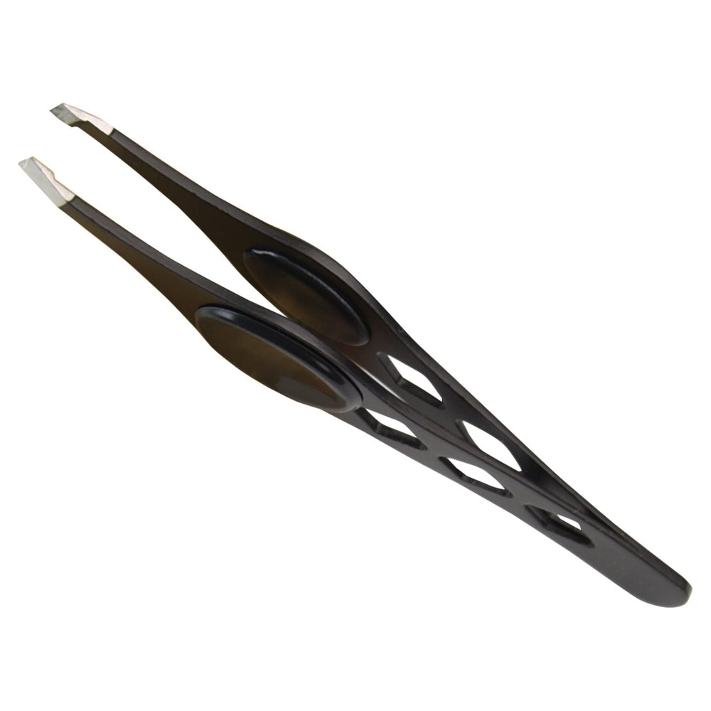 Tweezers with black handle – Stainless steel