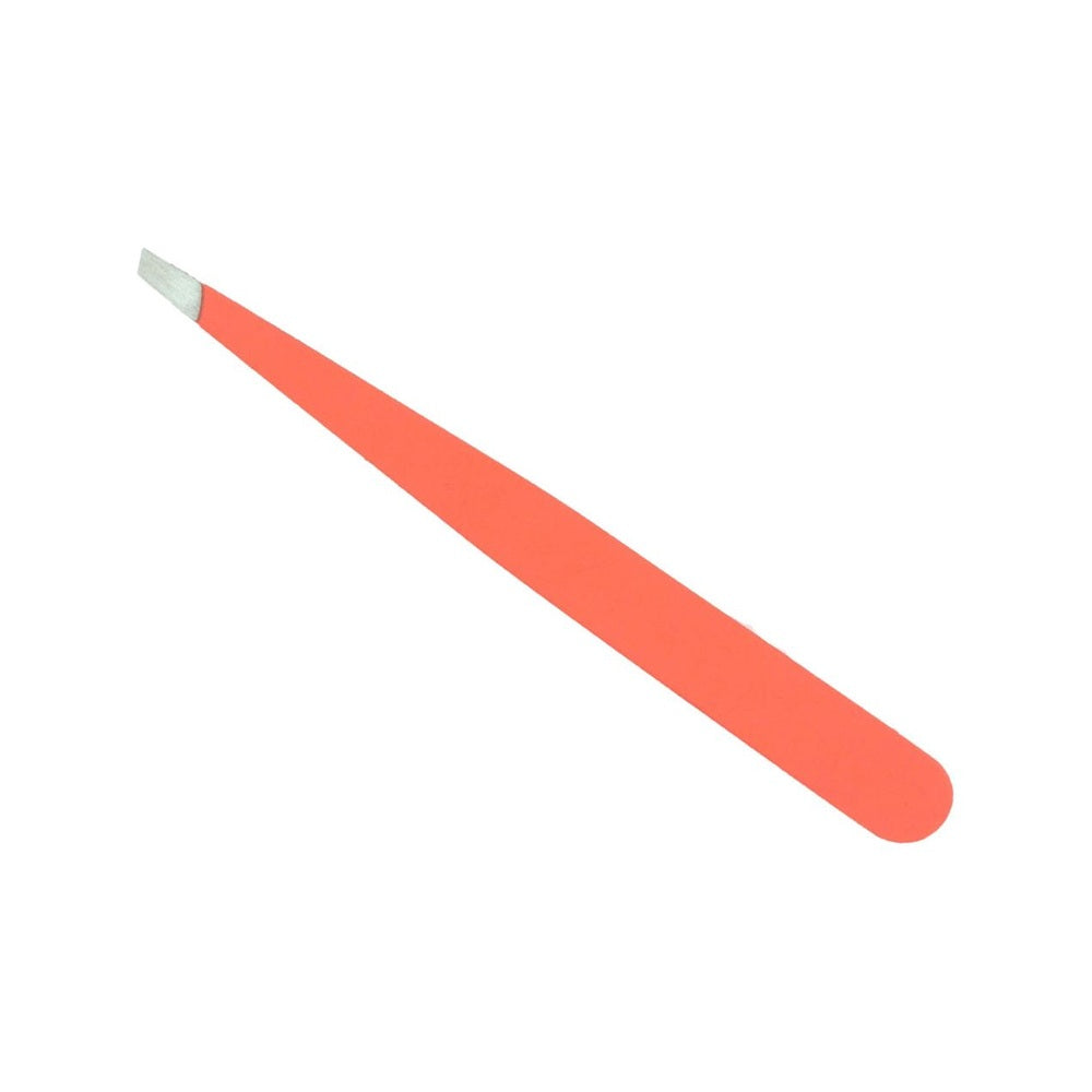 Slanted tweezers including leather case – High-quality stainless steel