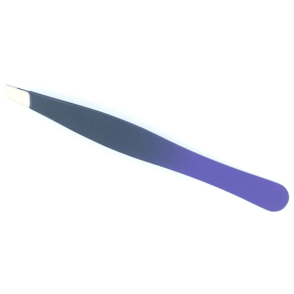 Pince à épiler biseautée, avec étui en cuir. – Couleur bleue, vue 7