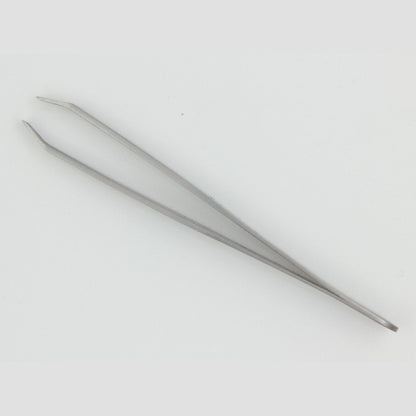 Handle of the flat, slanted stainless steel tweezers – view 4