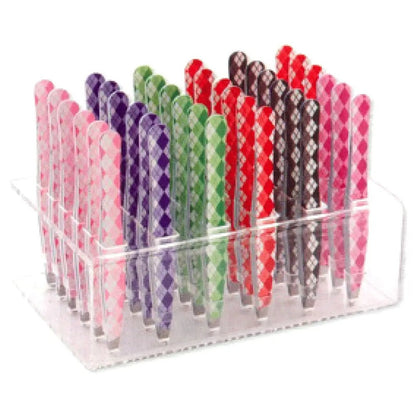 Tweezers display 36 pieces – Length 9 cm