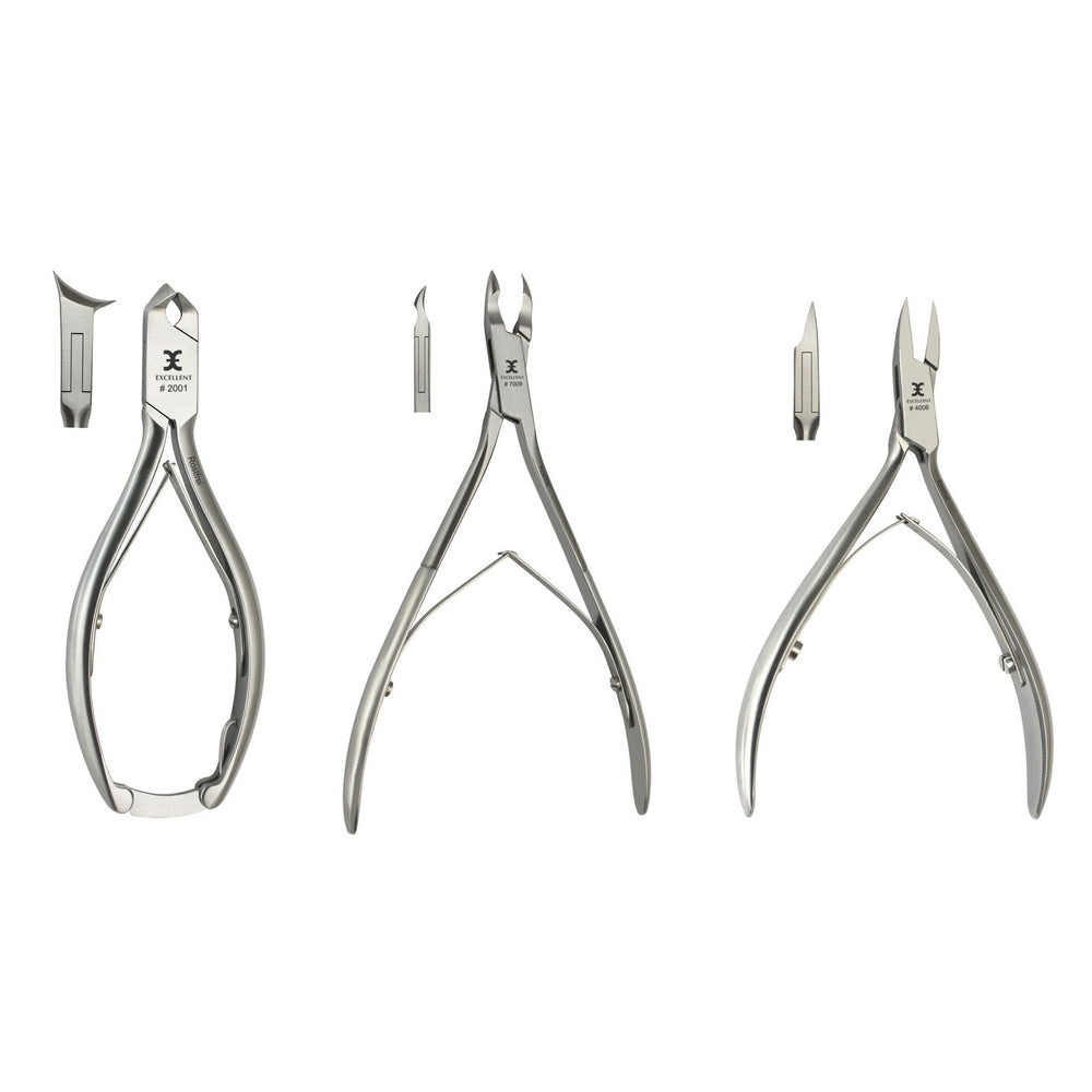 Podiatry starter set model 1 with head nippers, corner nail nippers and Winkler cuticle nippers