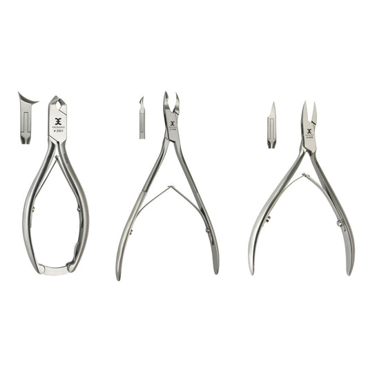Podologie Starter Set Modell 1 mit Kopfschneider, Eckennagelzange und Hautzange nach Winkler