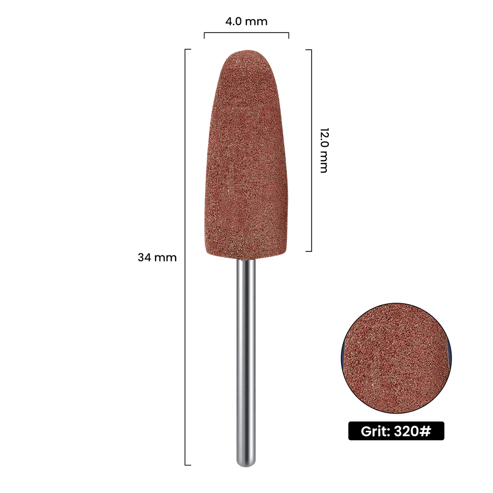 Premium silicone grinding bit brown – Length 2 cm