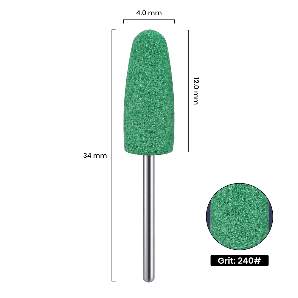 Embout de ponçage silicone premium vert – Longueur 2 cm
