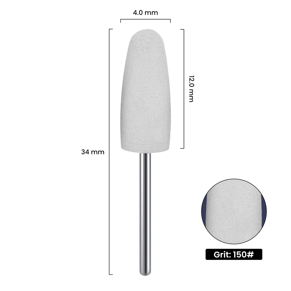 Embout de ponçage silicone premium gris – Longueur 2 cm