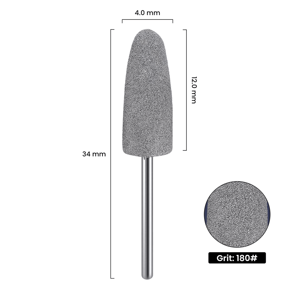 Embout de ponçage silicone premium noir – Longueur 2 cm