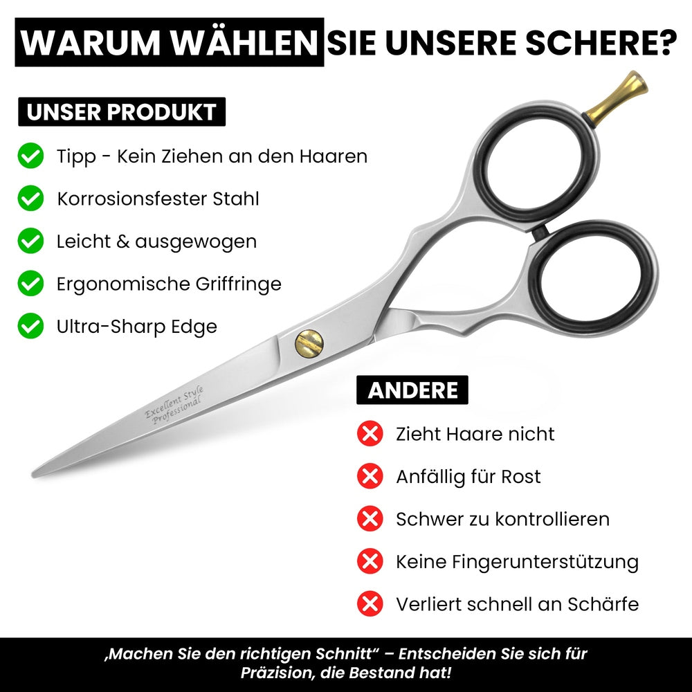 Professional hair scissors with screw mechanism – Hair care