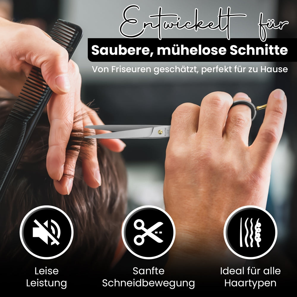 Professional hair scissors with screw mechanism – curved blade, view 6