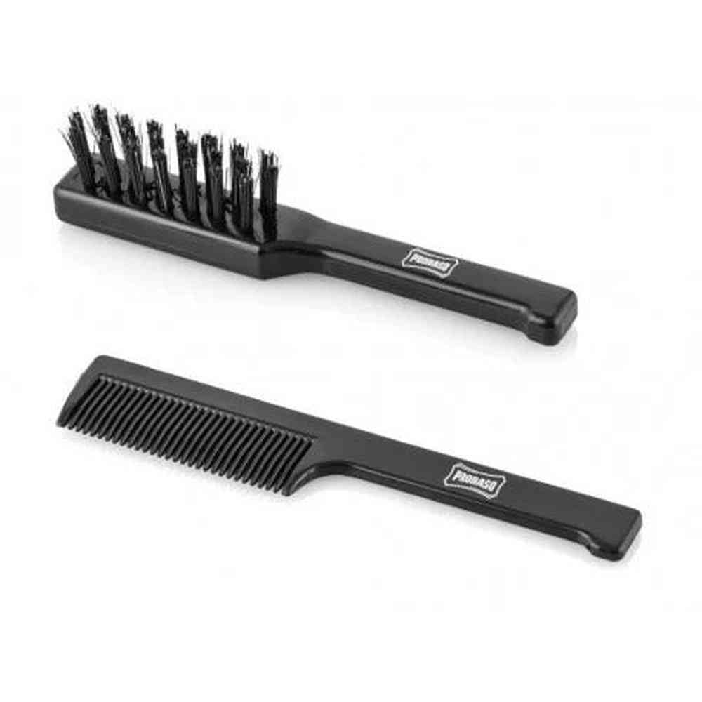 Proraso Old Style Moustache Brush Set – Plastic, natural bristles