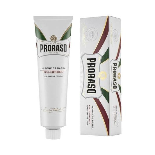 Proraso - shaving cream sensitive - with green tea and oat - WHITE