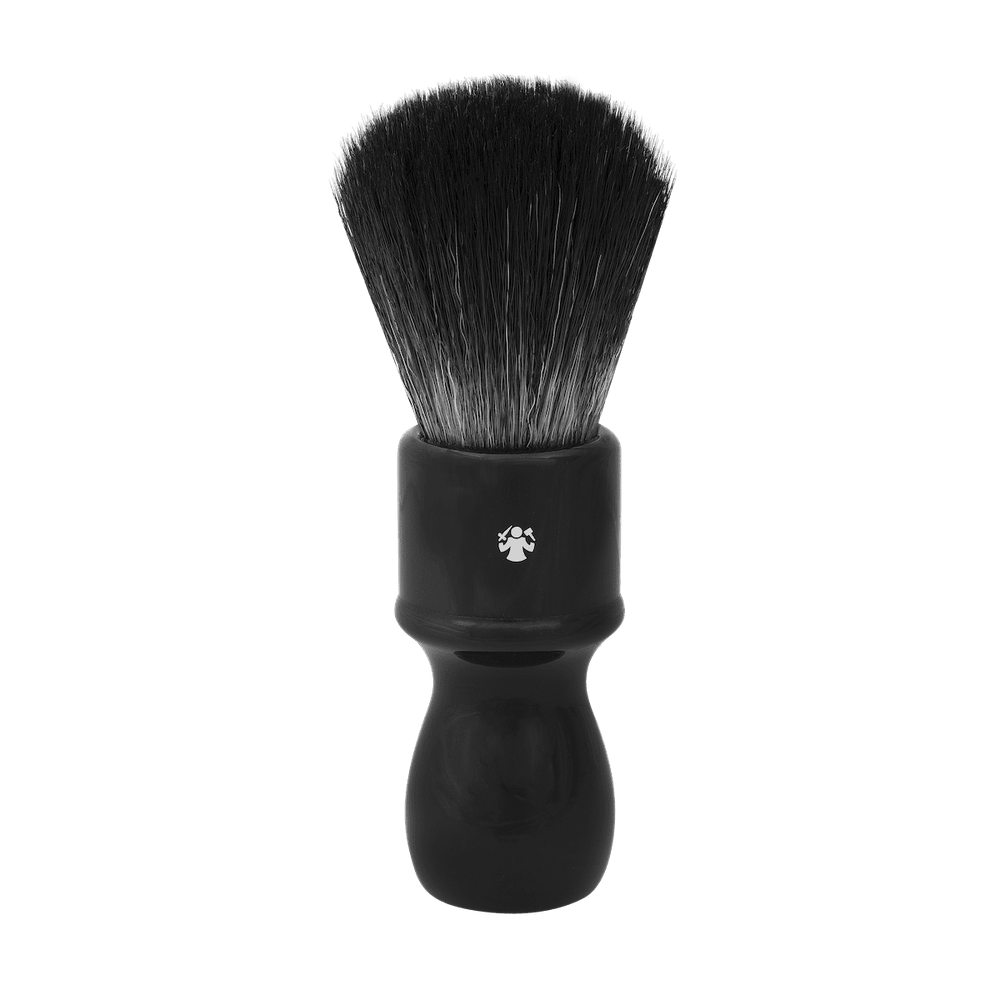 Blaireau Dovo Barbier avec manche acrylique noir profond et poils synthétiques fins