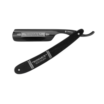 Brzytwa DOVO Bismarck Black Duke 6/8" stal węglowa – ergonomiczny kształt uchwytu