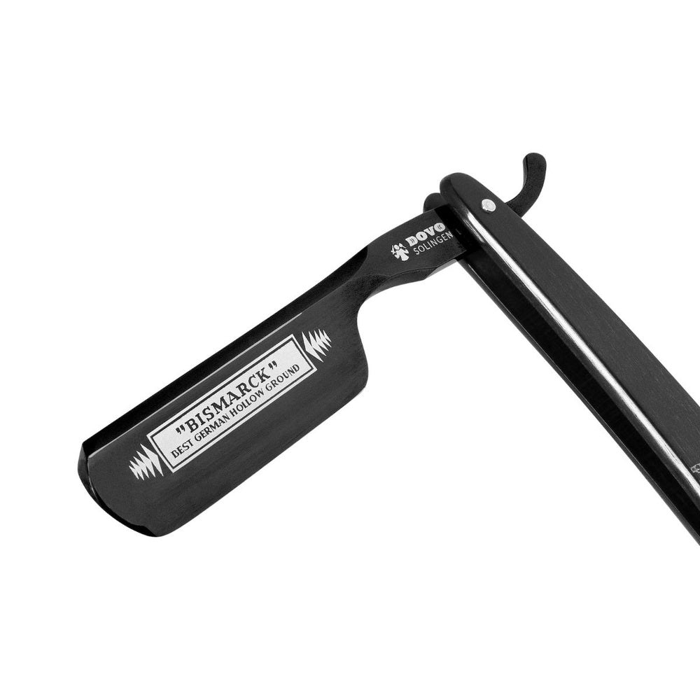 Brzytwa DOVO Bismarck Black Duke 6/8" stal węglowa – ergonomiczny kształt uchwytu, widok 4