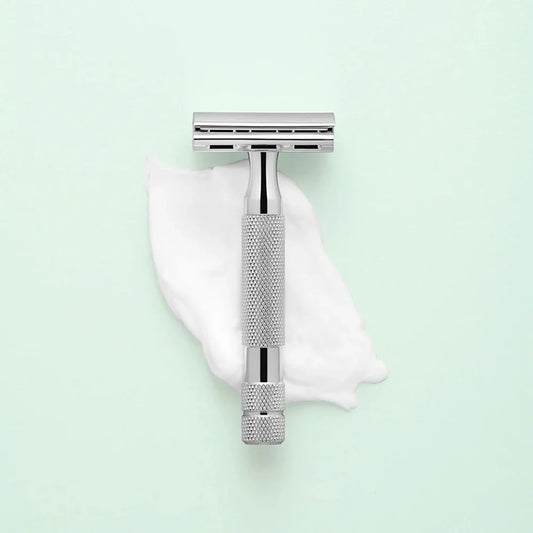 Rockwell Razors 6C safety razor – White chrome-plated – Length 9.5 cm