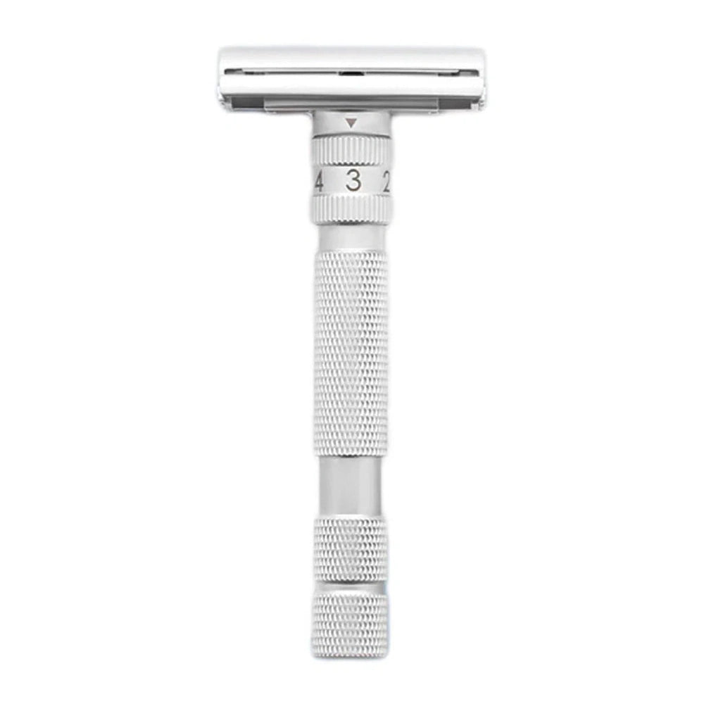 Rockwell Razors T2 veiligheidsscheermes geborsteld chroom – Roestvrij staal