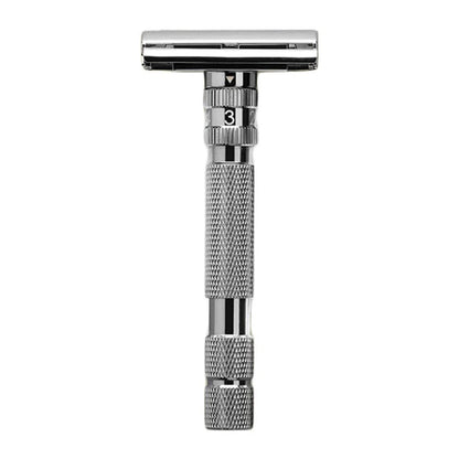 Rockwell T2 veiligheidsscheermes in gunmetal met draaisluiting voor het wisselen van mesjes