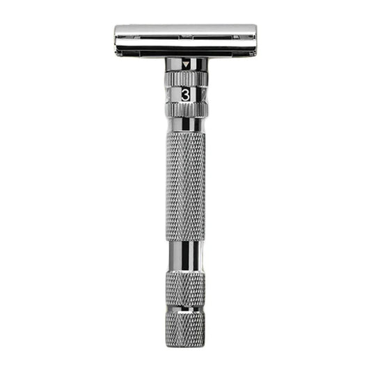 Т-образная бритва Rockwell T2 цвета gunmetal с поворотным механизмом для смены лезвий