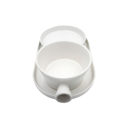 Set DOVO Shave Ritual Daylight de madera y cerámica esmaltada blanca mate