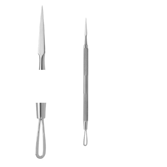 Instrument à boucle double face Excellent avec couteau pour repli unguéal pour le soin des pieds