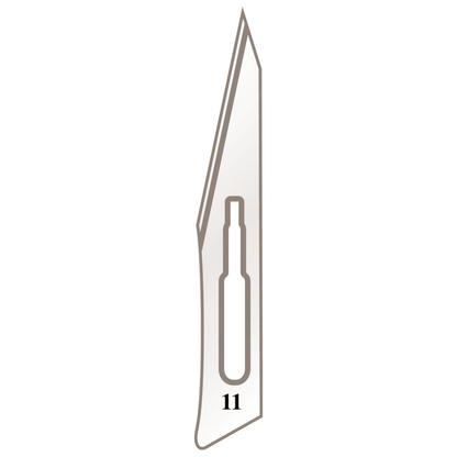 Lame da bisturi n. 11 per manico n. 3 – Lunghezza 8,5 cm