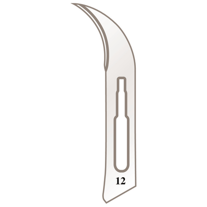 Scalpel Blades No. 12 for Handle No. 3 – Length 8.5 cm