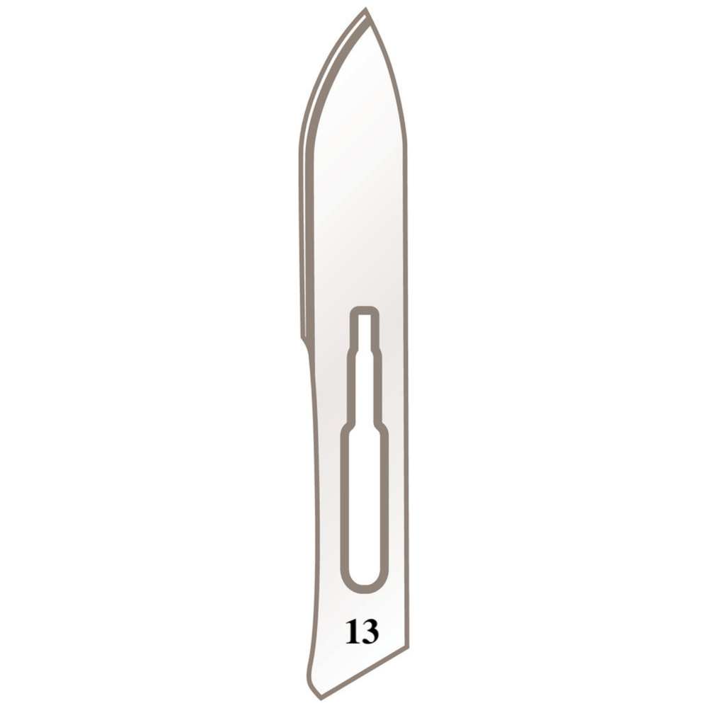 Lame da bisturi n° 13 per manico n° 3 – Lunghezza 8,5 cm