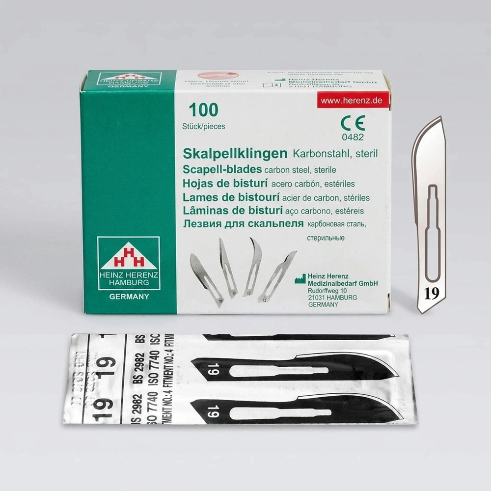 Lames de scalpel n° 19 pour manche n° 4 – Podologie